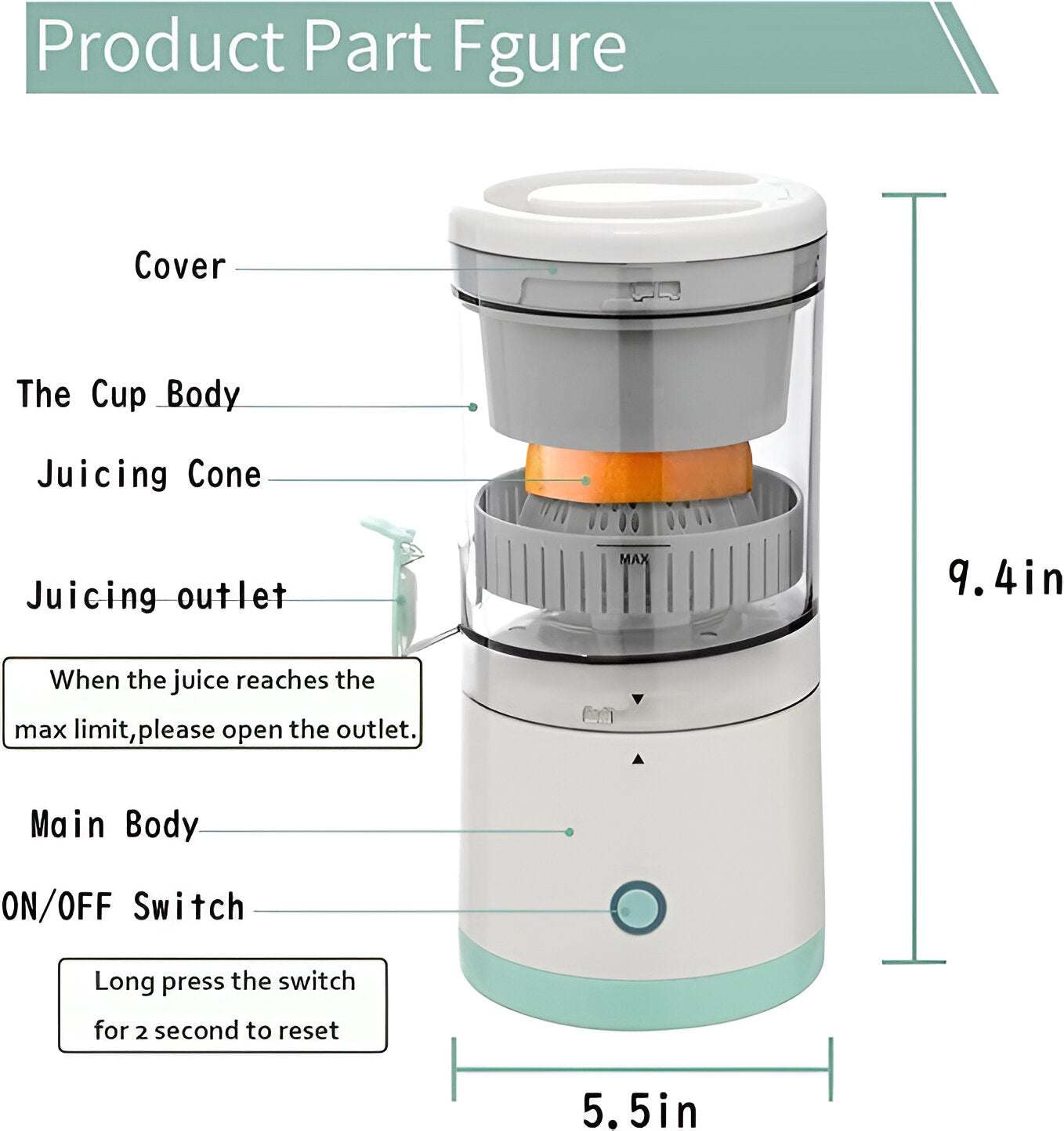 Portable USB Mini Electric Rechargeable Blender Fruit Fresh Juice Lemon Maker