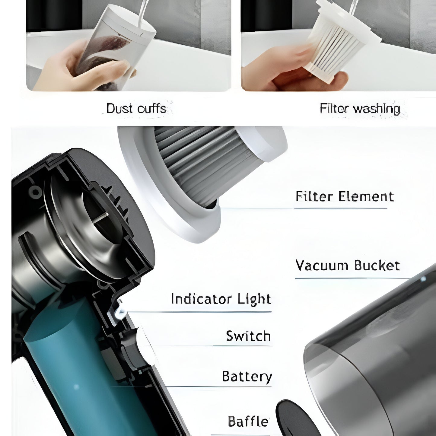 Portable Air Duster Wireless Vacuum Cleaner