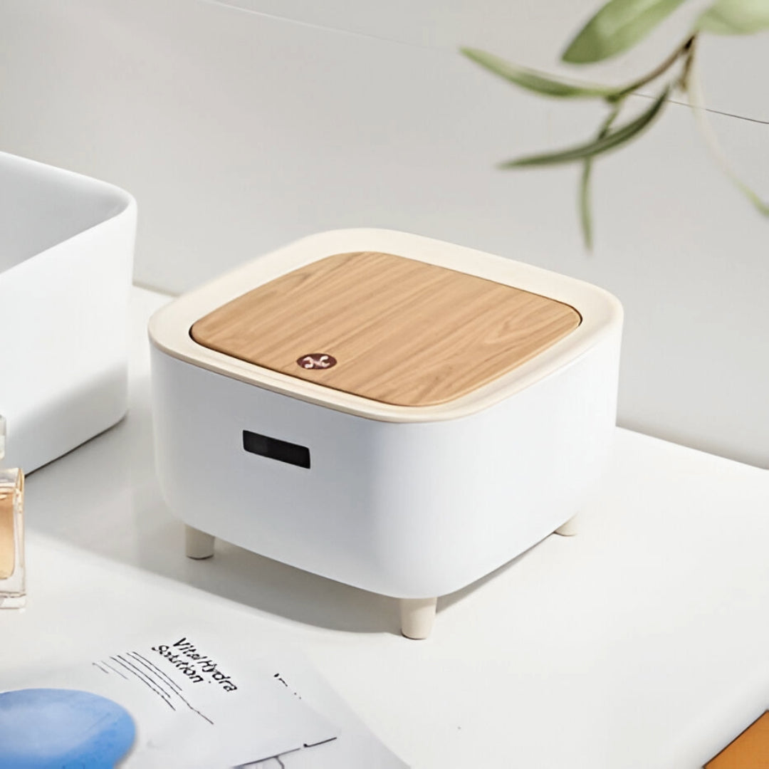 Classy Desktop Push Button Trash Bin