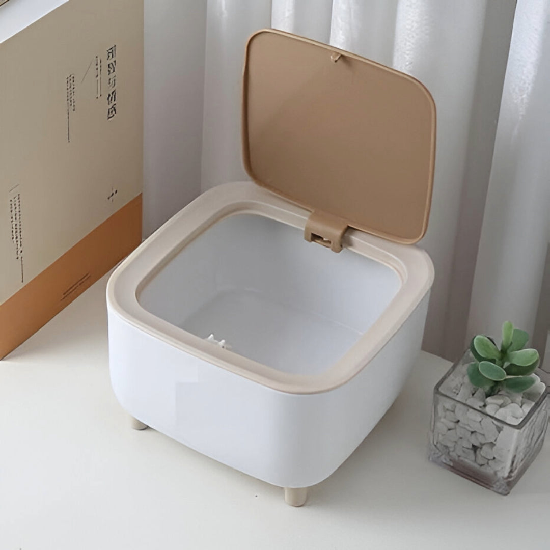 Classy Desktop Push Button Trash Bin